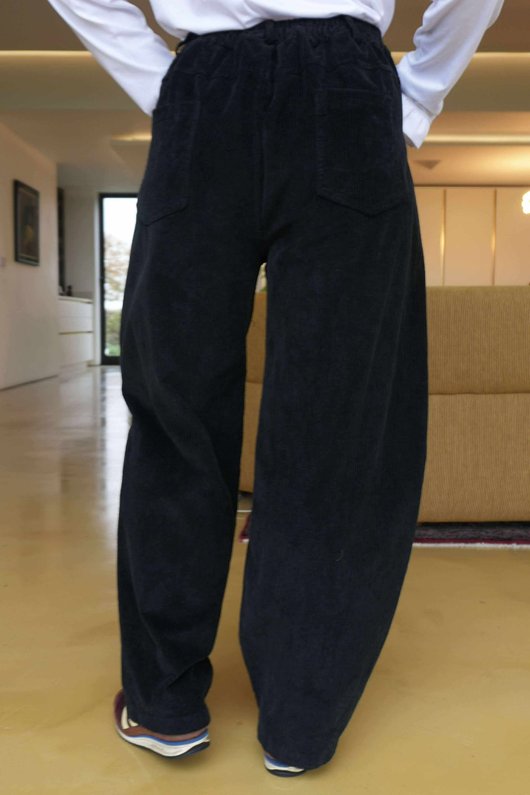 Gilbert Cord Barrel Pant Black /24=